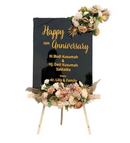 Papan Bunga Akrilik Alas